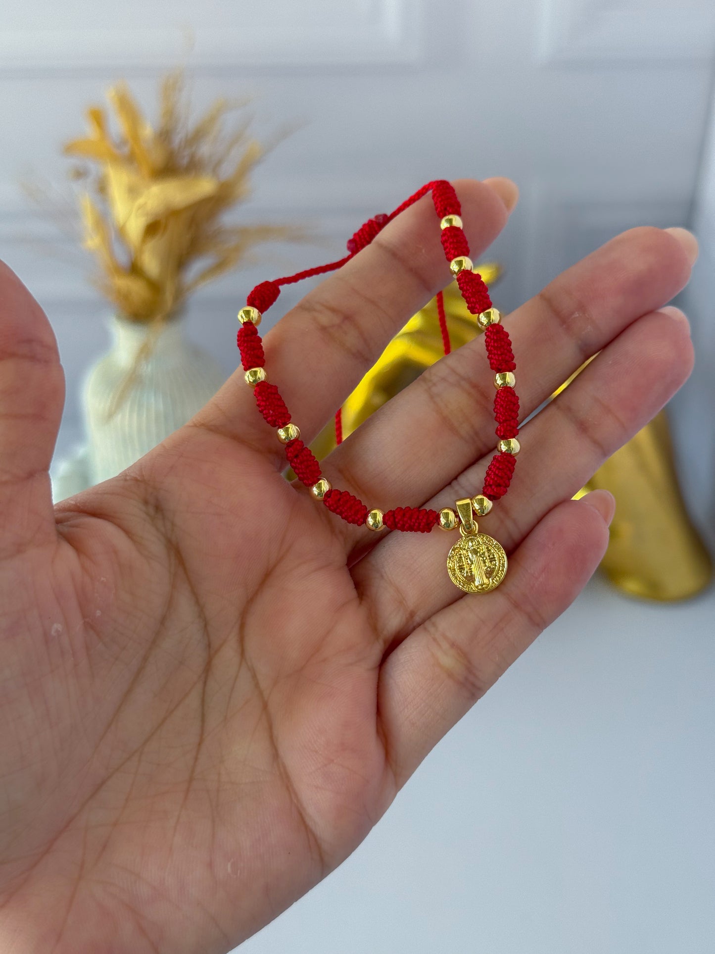 Pulsera san Benito tejido nudo