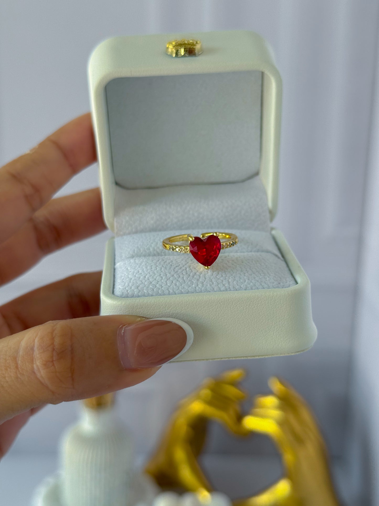 Anillo corazón grande
