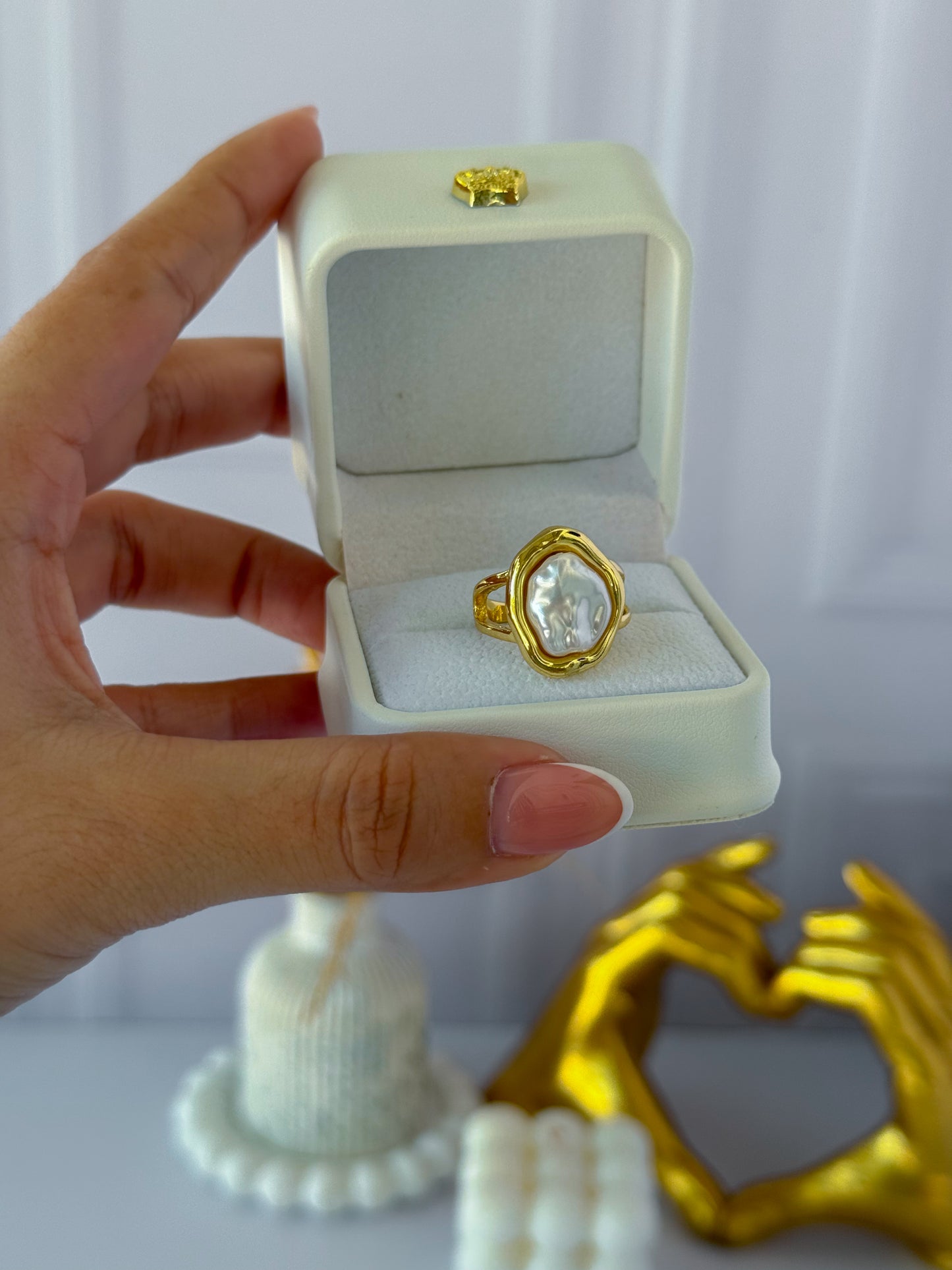 Anillo perlado