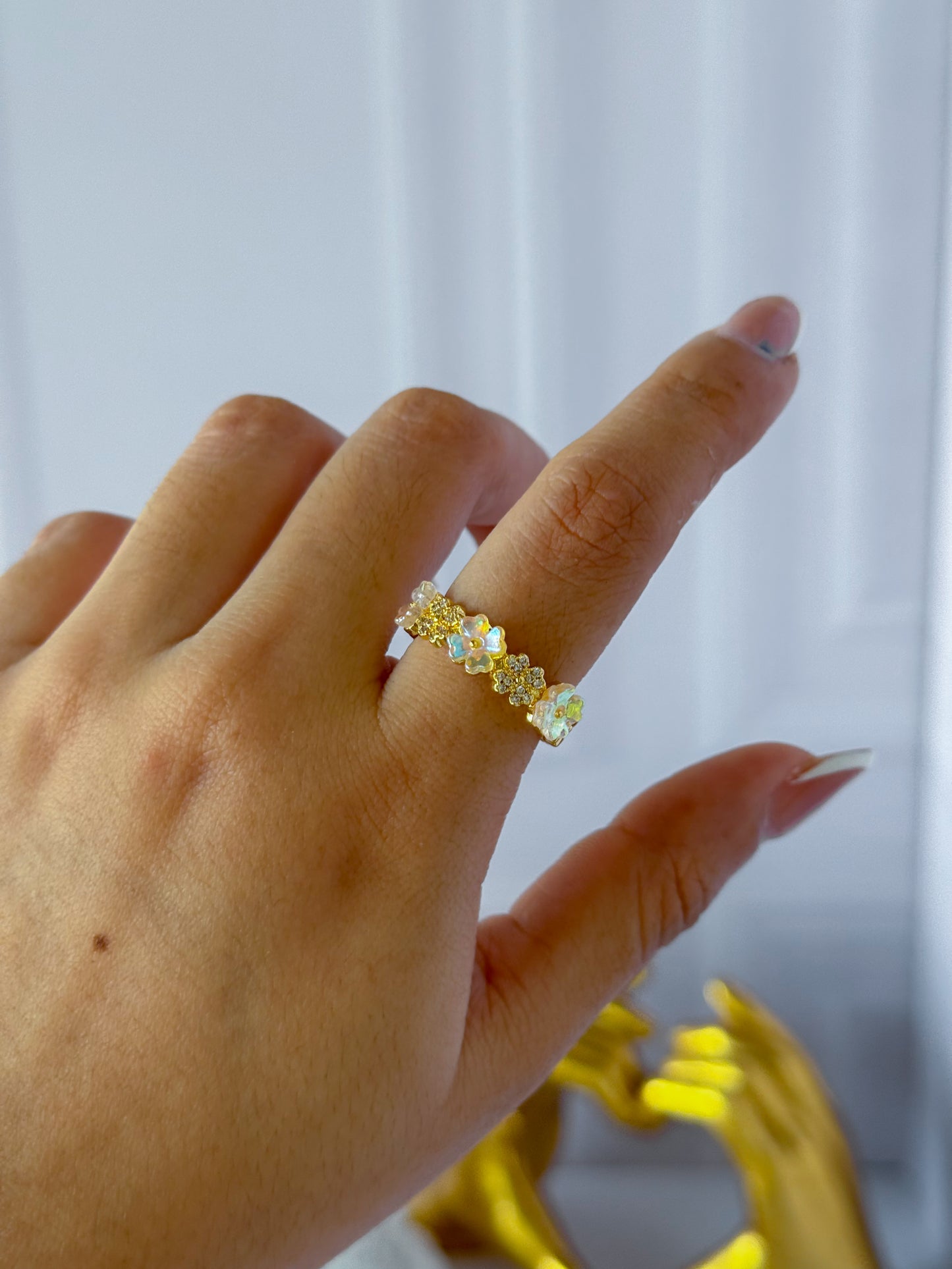 Anillo flores tornasol