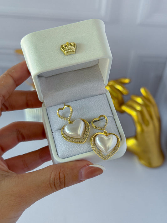 Topos corazón blanco