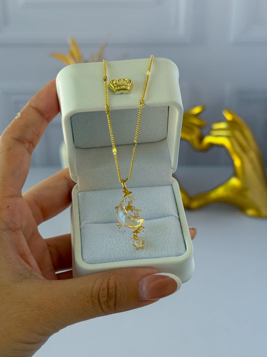 Cadena lunita diamante