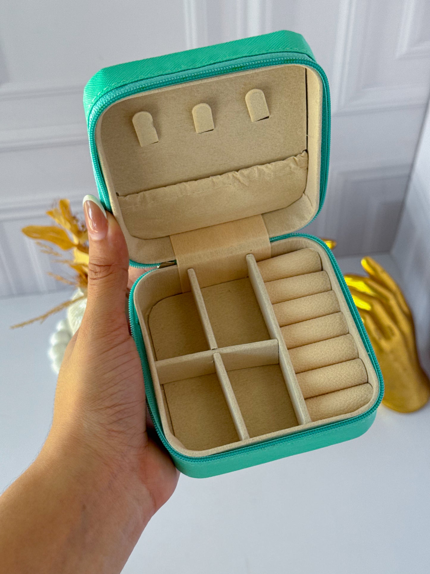 Joyero viajero verde menta