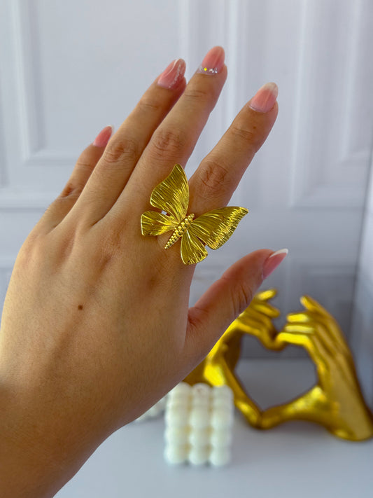 Anillo mariposa grande