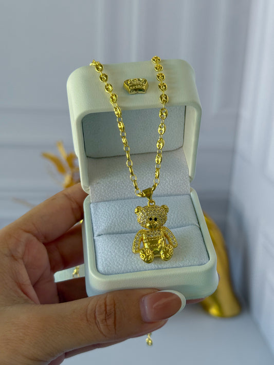 Cadena osito tejido Gucci