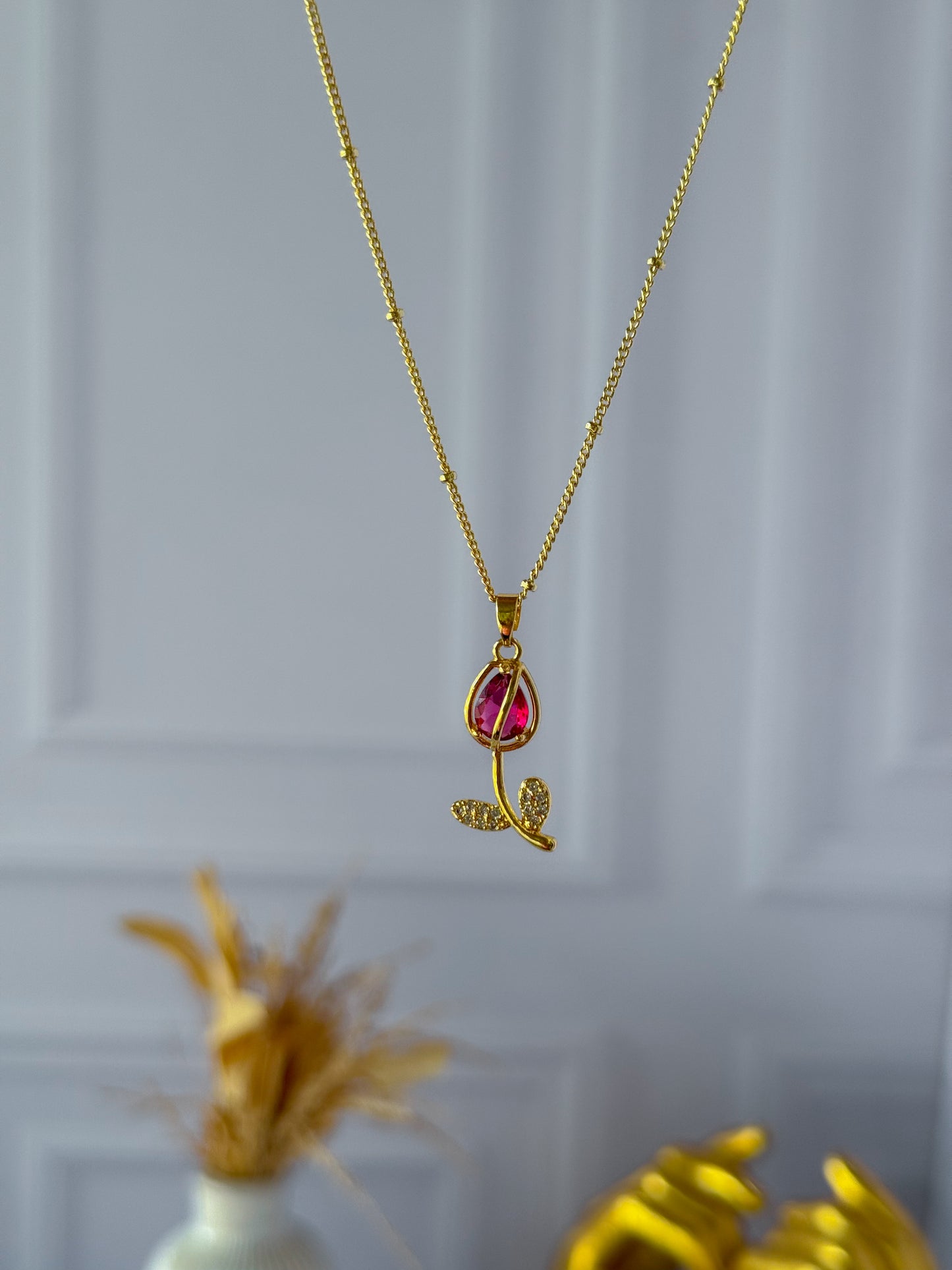 Cadena tulipán rojo