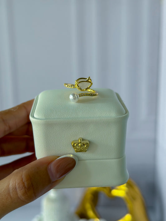 Anillo tulipán blanco
