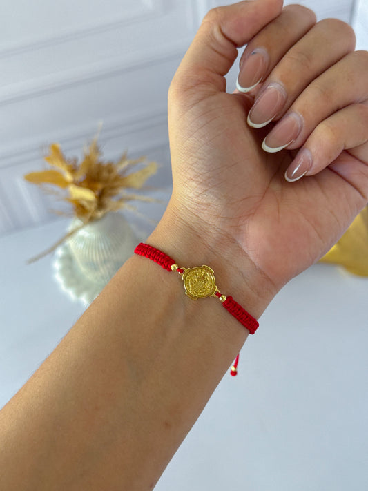 Pulsera san Benito tejida sencilla