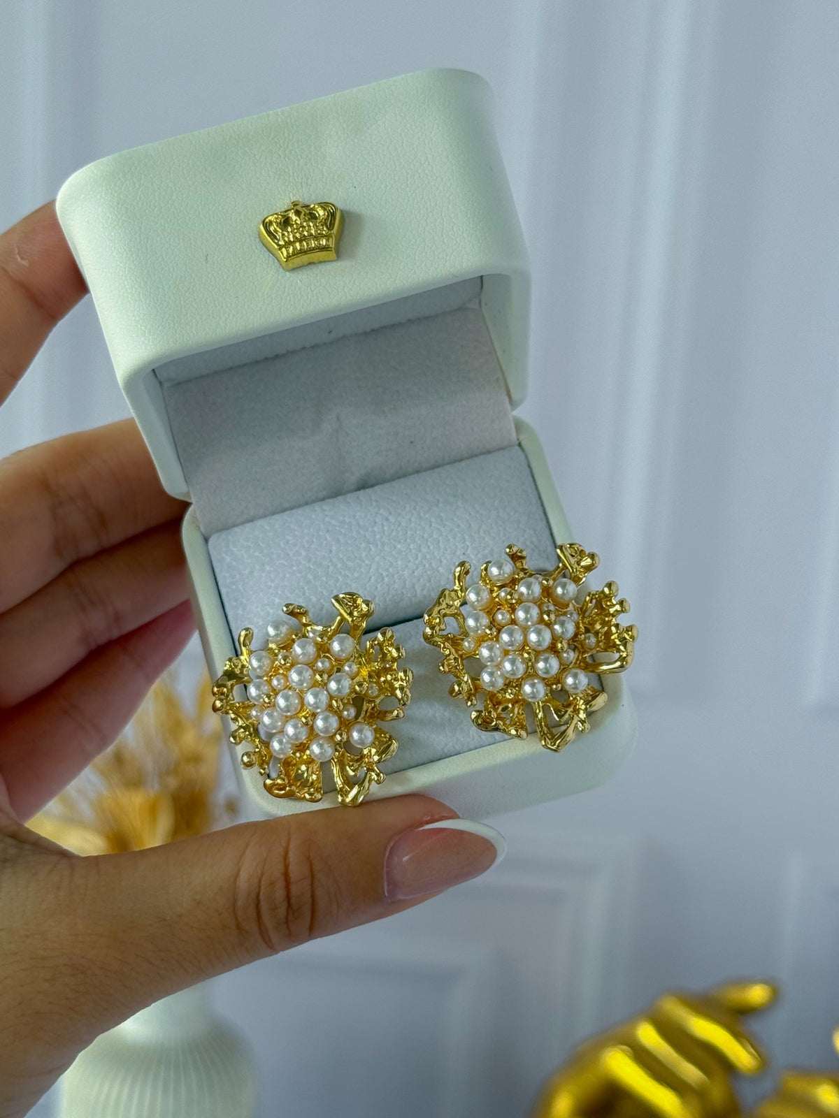 Aretes perla imperial