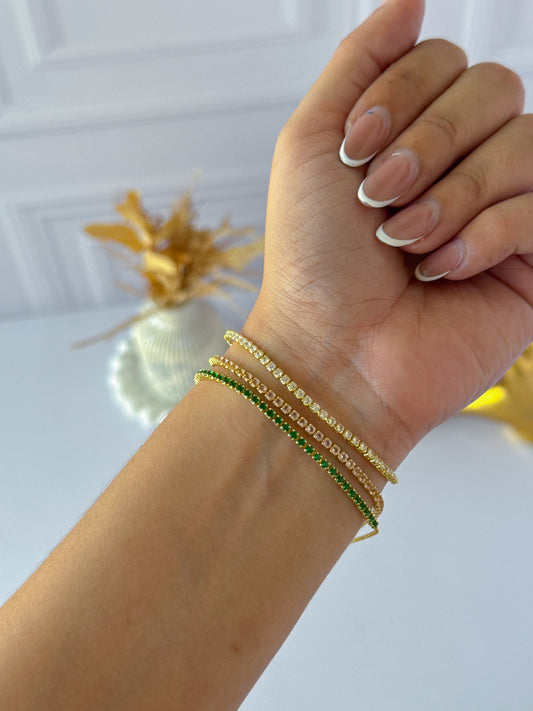 Pulsera diamante delgada