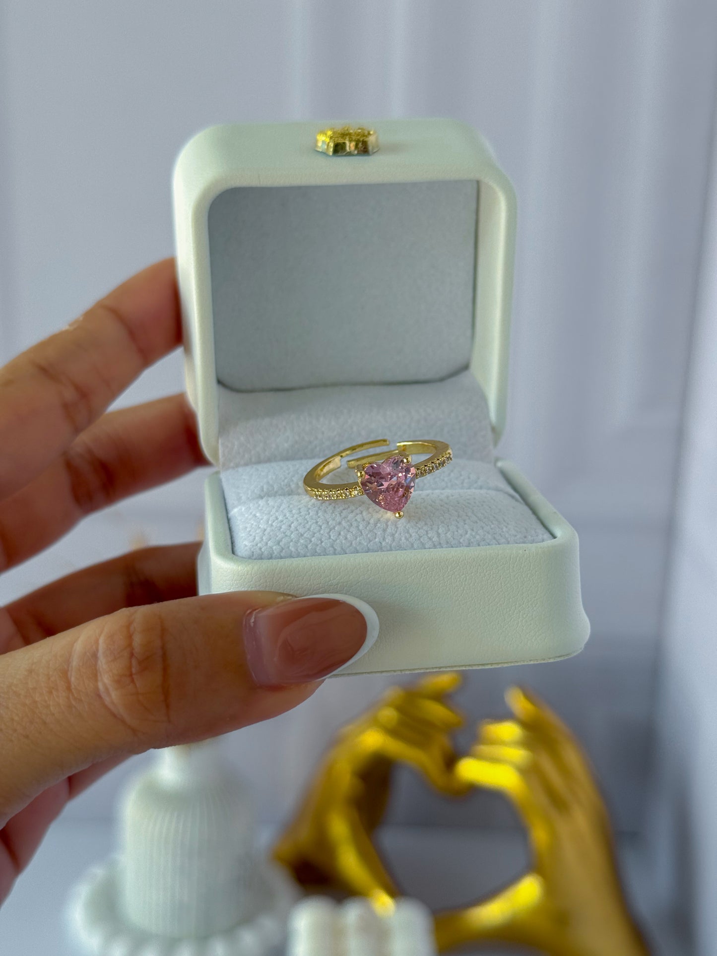 Anillo corazón grande