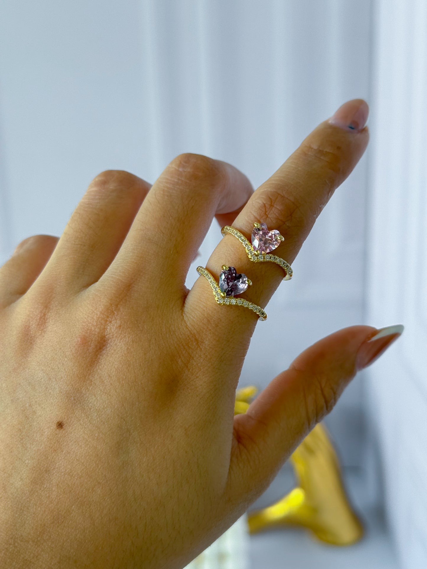 Anillo corazón circones