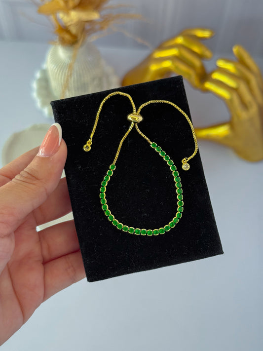 Pulsera tennis verde