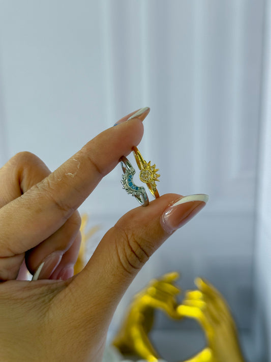 Anillo pareja sol y luna (no incluye cofre)
