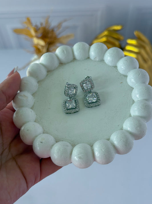 Topos plateado blanco