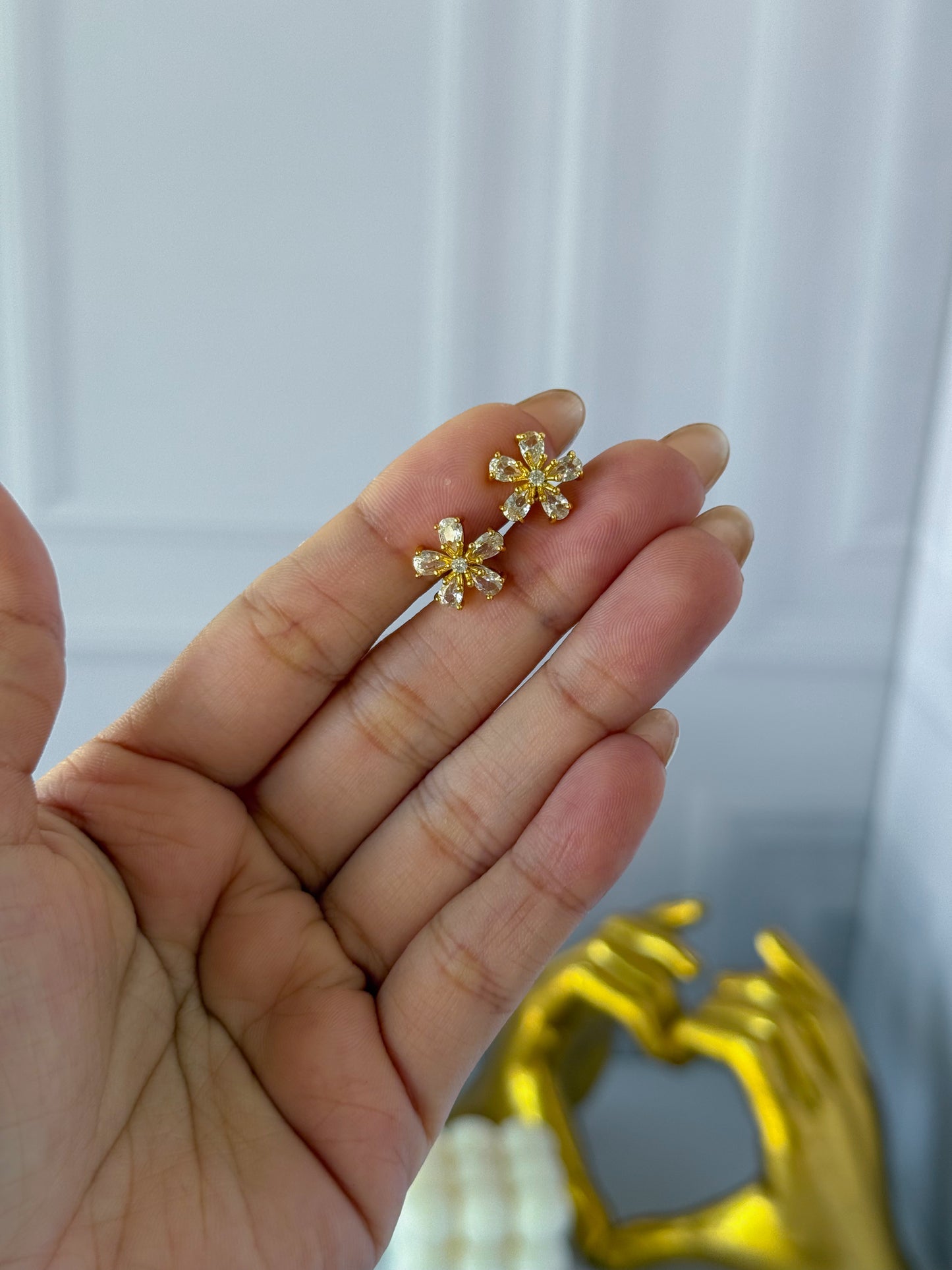 Topo flor blanco