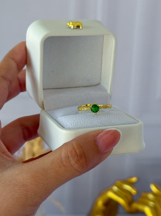 Anillo piedra verde