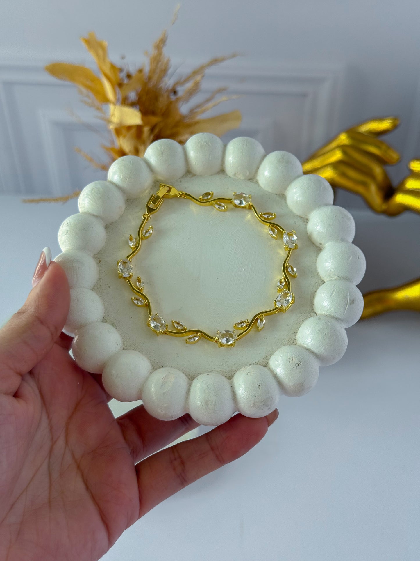 Pulsera tulipán blanco