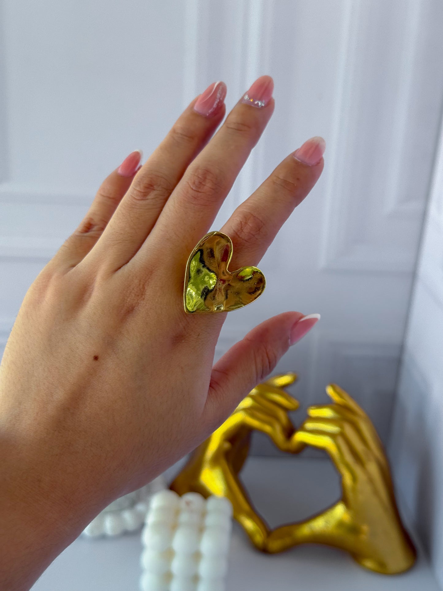 Anillo corazón grande