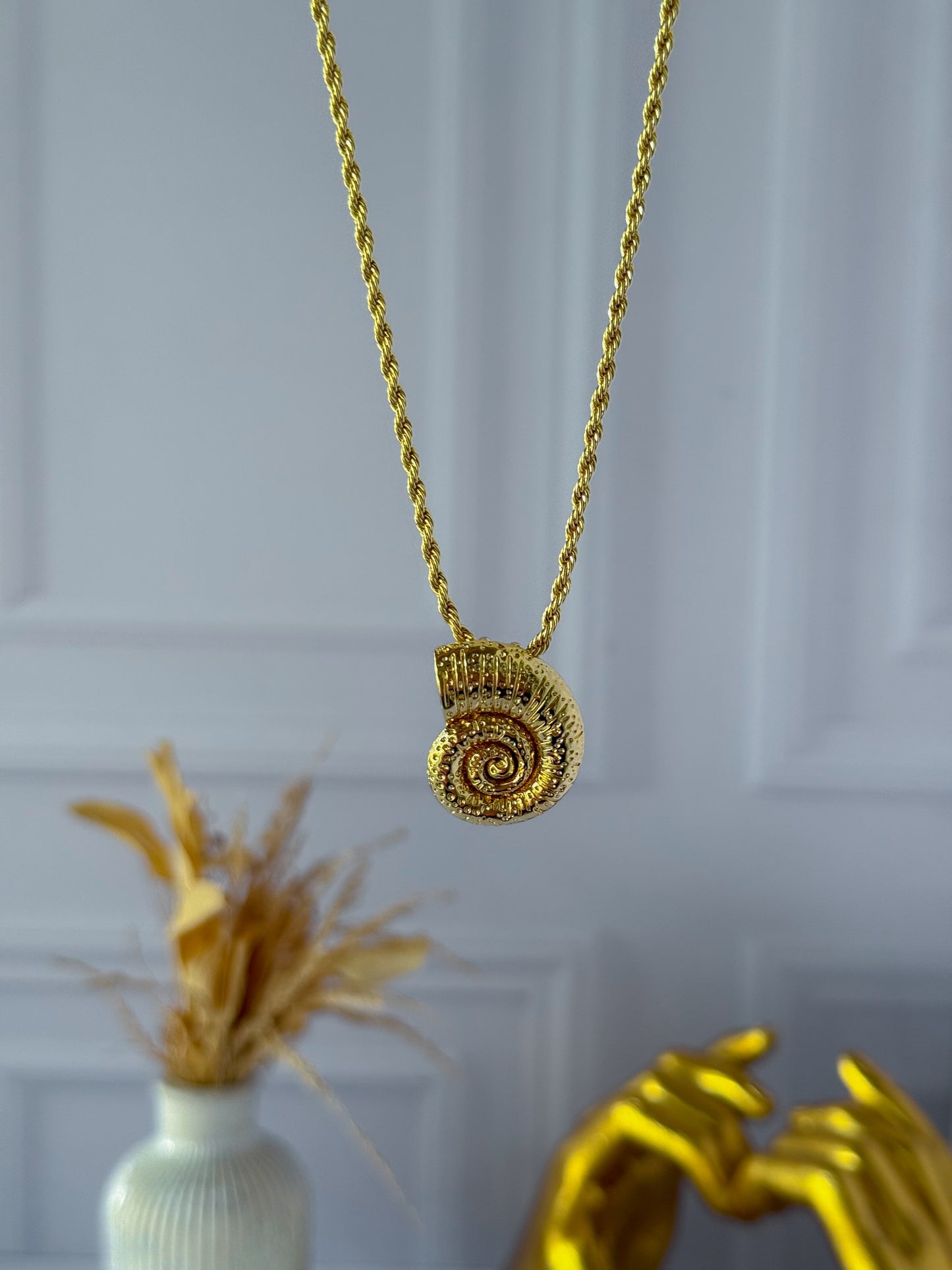 Cadena caracol tejido lazo