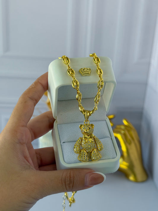 Cadena osito grande tejido Gucci