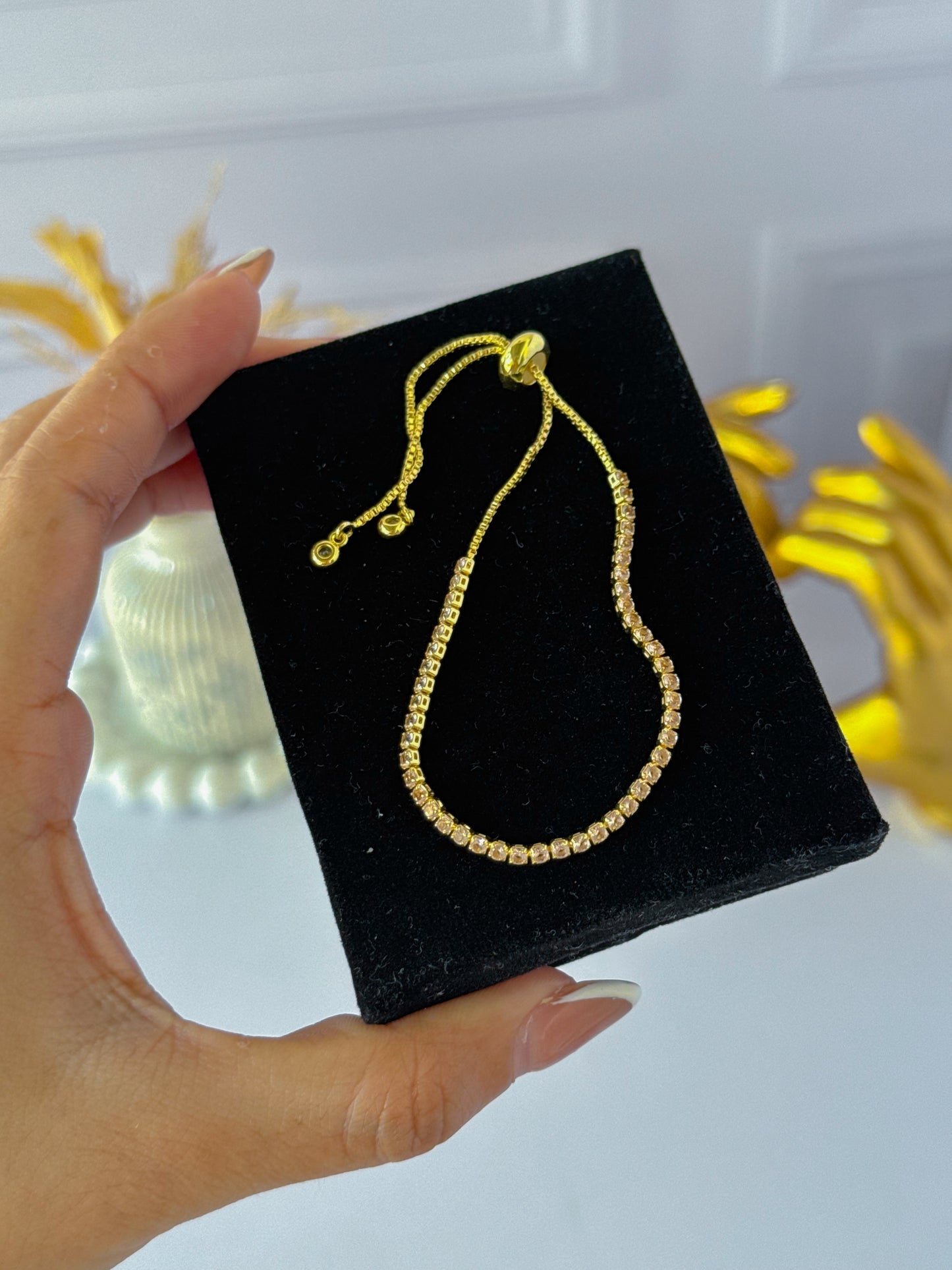 Pulsera diamante delgada