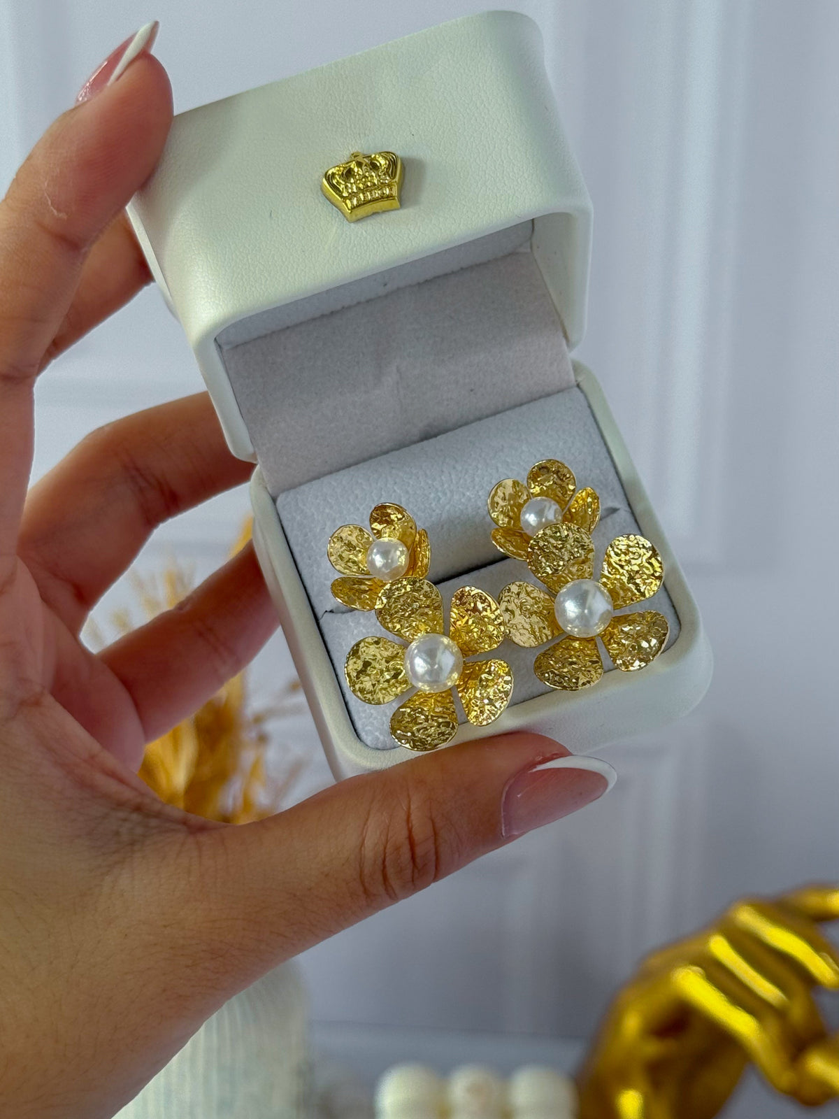 Aretes perla bloom