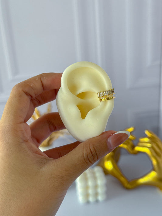 Ear cuff doble perlado