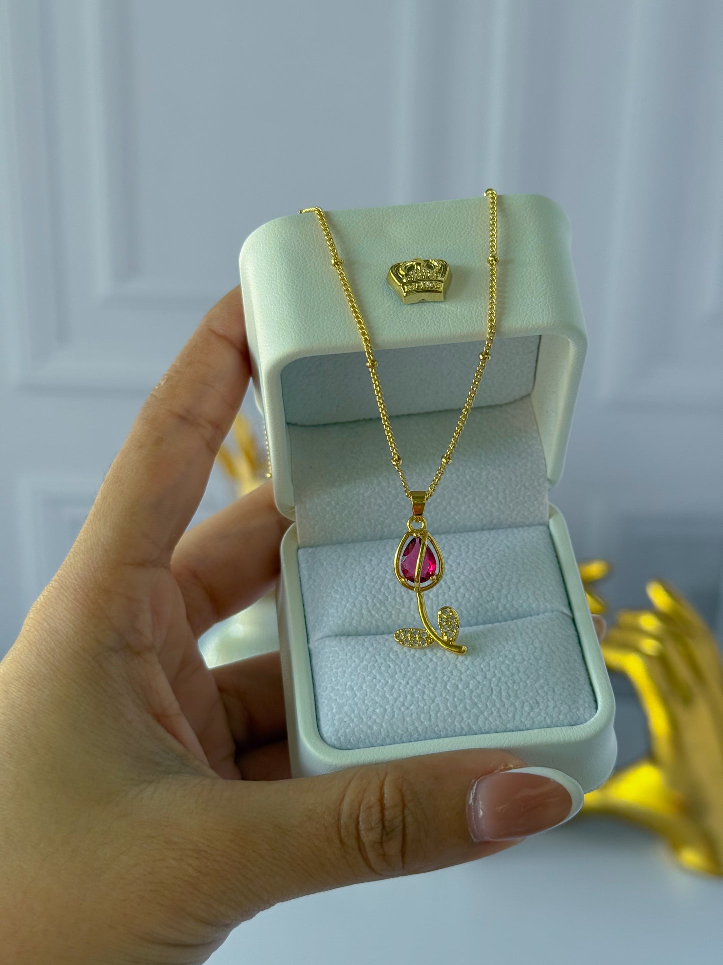 Cadena tulipán rojo