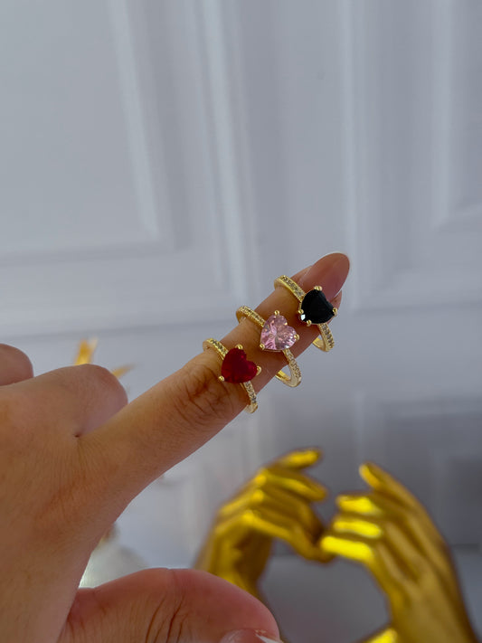 Anillo corazón grande