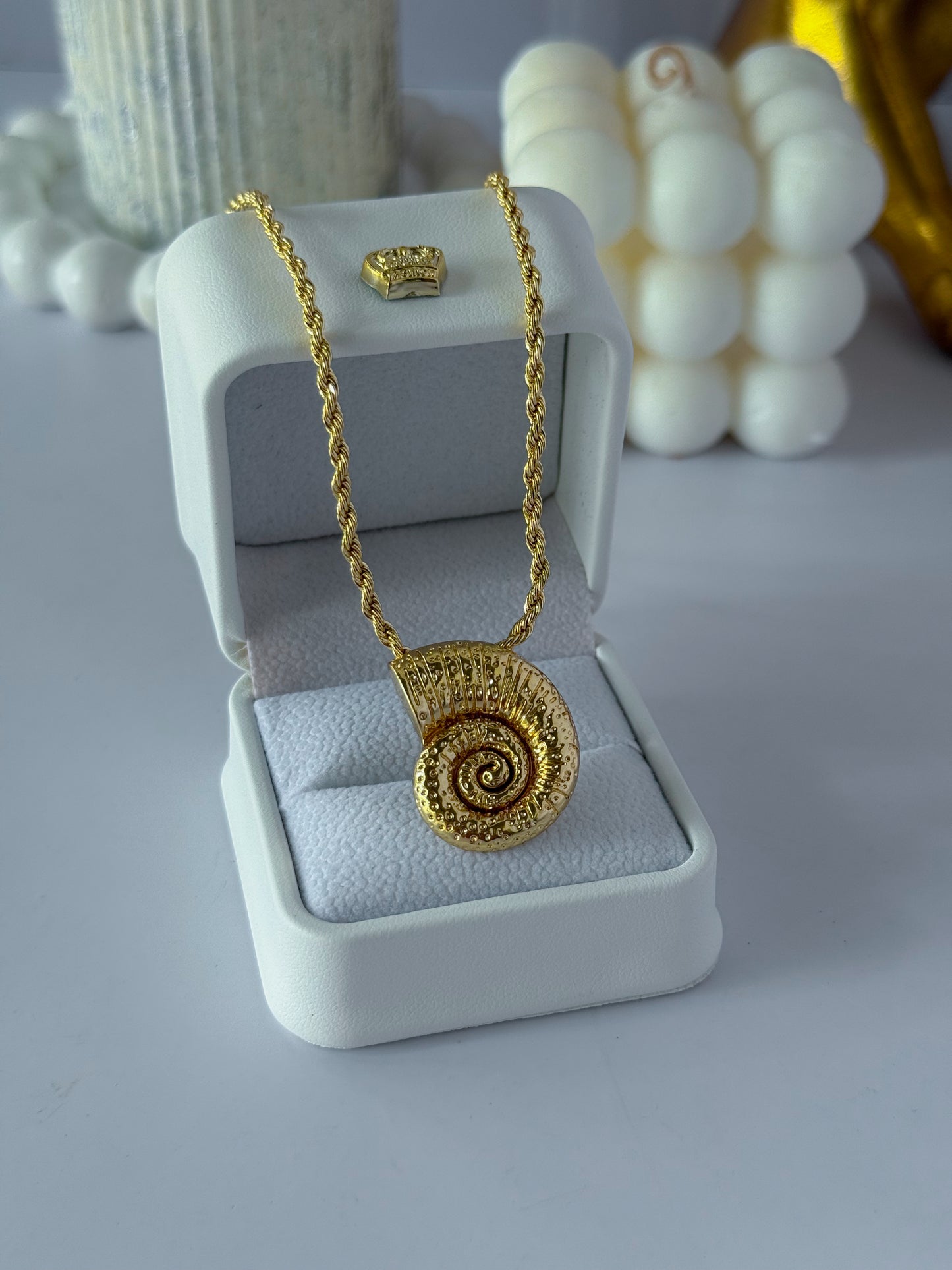 Cadena caracol tejido lazo