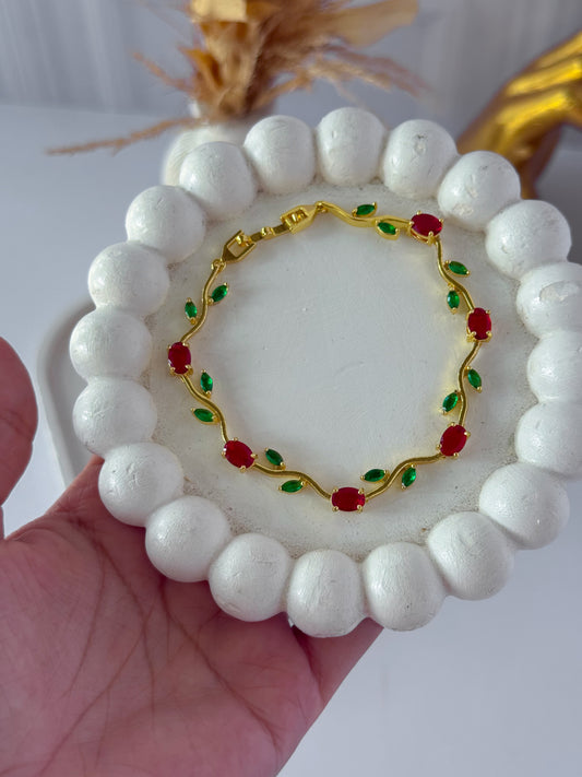 Pulsera tulipán rojo