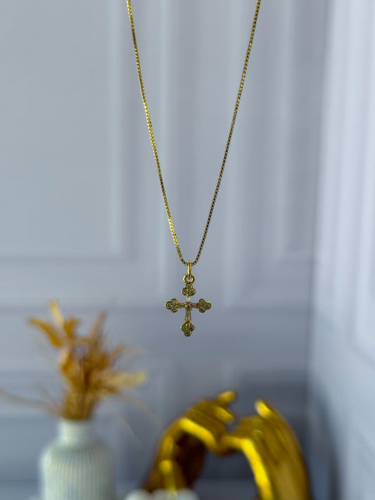 Cadena Cruz blanca